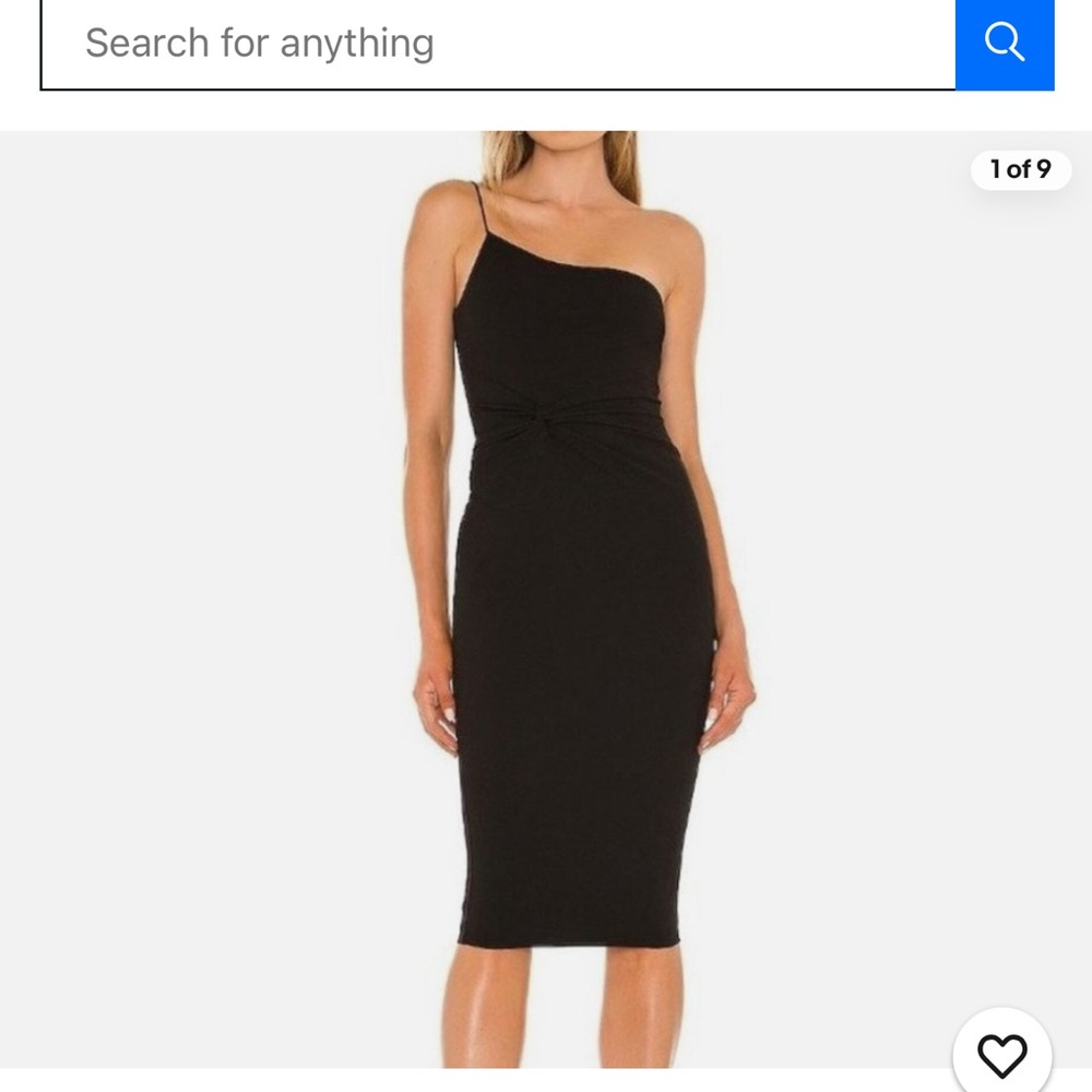 Elegant velvet Black One-Shoulder Dress